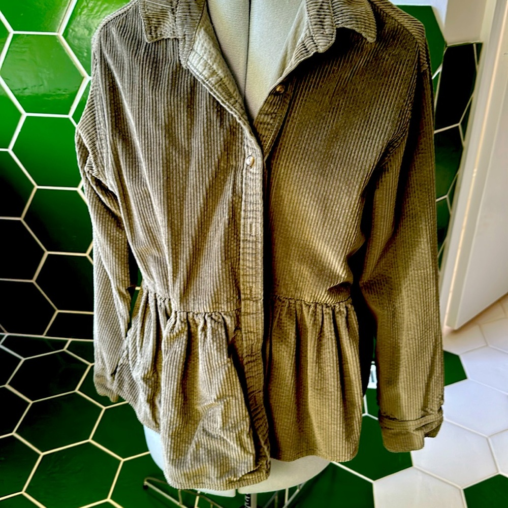 American Eagle peplum shacket